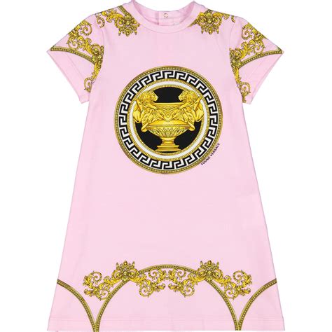 young versace baby girls white & pink baroque pre walkers|versace kids baby clothes.